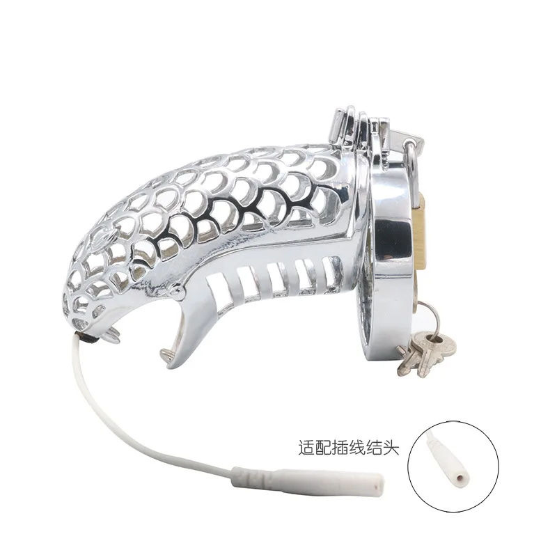 Electric Shock Penis Chastity Lock Cock Ring Electro Stimulation Metal Anal Plug Massager Sex Toys for Men | Красота и здоровье