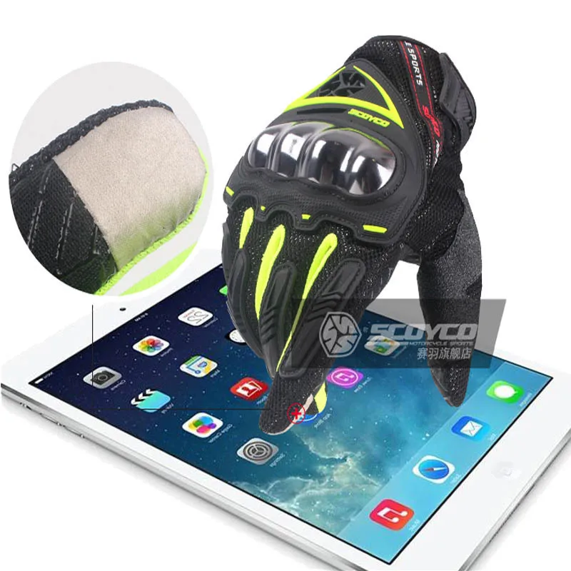 

Motorcycle Gloves Full Finger Riding Shell Gloves moto bike gloves Outdoors Knight glove