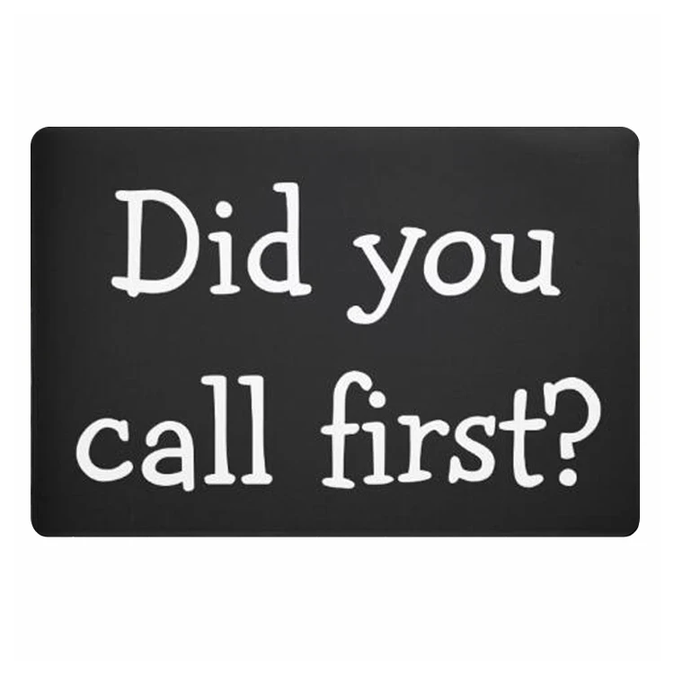 Прикольный коврик для входной двери с надписью Funny You Call First Welcome|Коврик| |