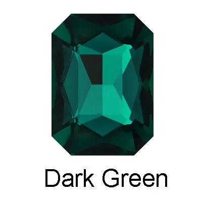 Dark Green Clip 1 шт. модные красные заколки для волос розовое золото, розовый квадратный кристалл заколки для волос черный горный хрусталь заколка для волос для женщин Девушка аксессуары для волос - Окраска металла: Dark Green Clip