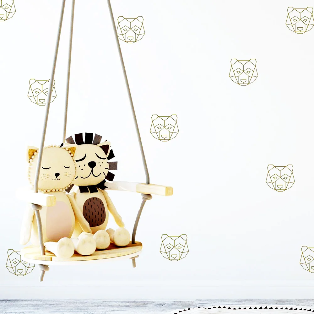 Резные обои с изображением маленького медведя мебель наклейки домашний декор