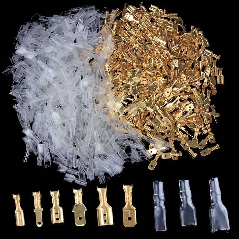 

760PCS Electrical Wire Crimp Terminal Connector Male Female Spade 2.8/4.8/6.3mm With Insulated Sleeves