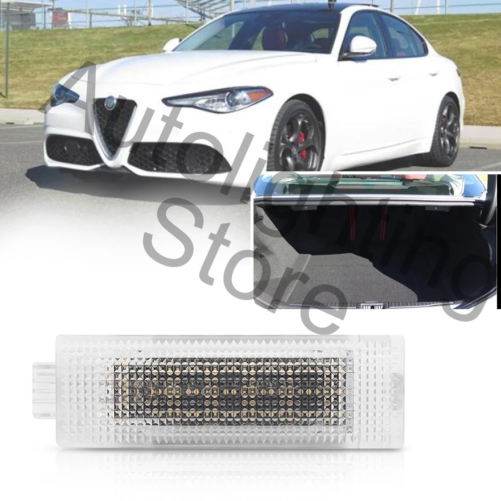 

1Pc LED Compartment Luggage Light Interior Courtesy Lights For Alfa Romeo Giulietta Mito Giulia Stelvio 4C Car Trunk Boot Lamps