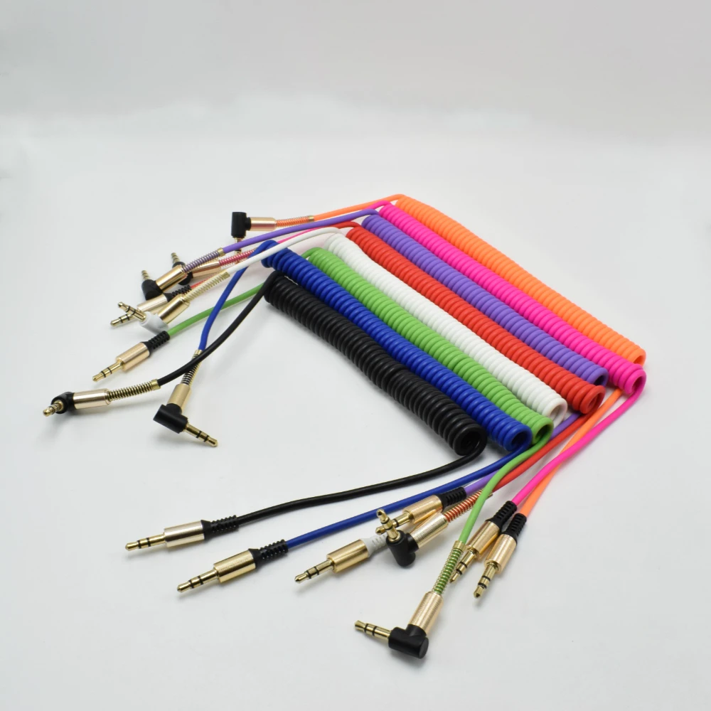 

3.5 Jack AUX Audio Cable 3.5MM Male to Male Cable For Phone Car Speaker MP4 Headphone 3.5MM Jack to Jack Spring Cables
