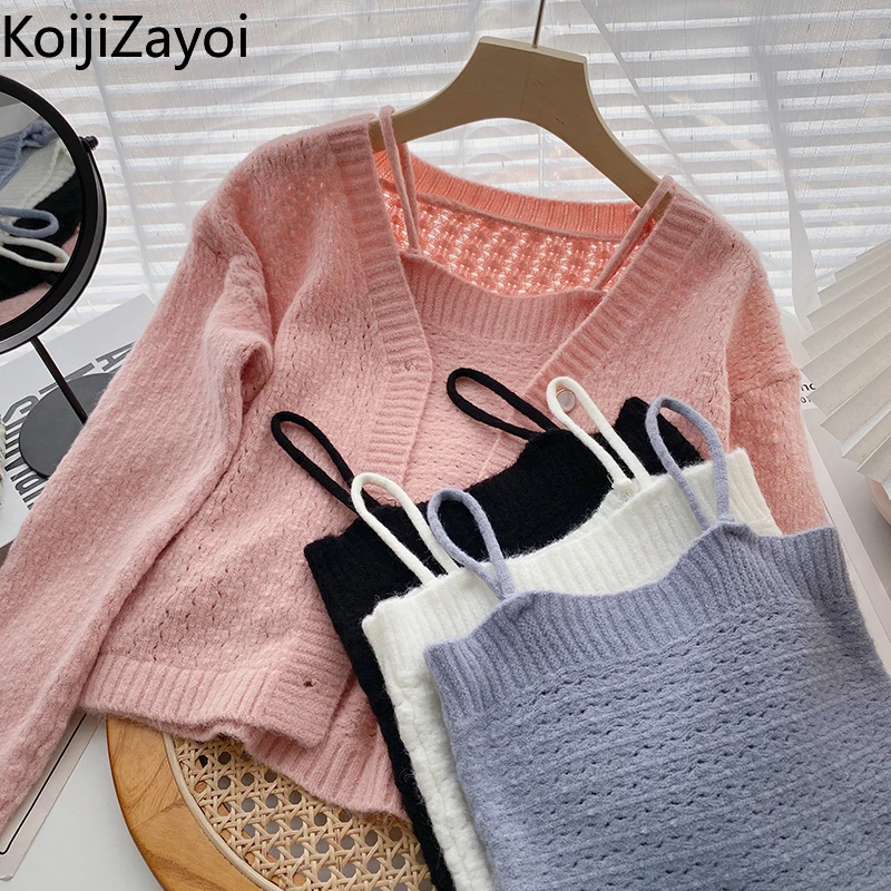 

Женский трикотажный кардиган с длинным рукавом, в комплекте