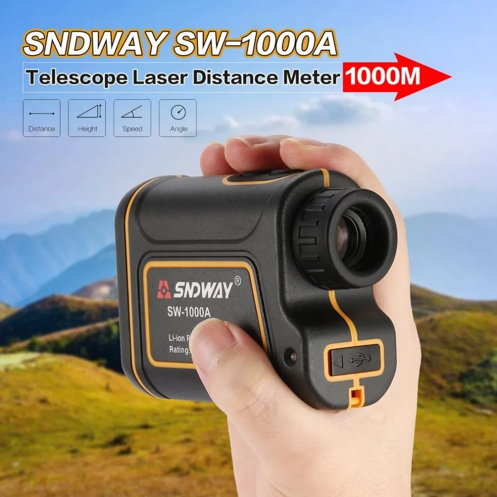 SNDWAY SW-1000A монокулярный телескоп лазерный дальномер 1000 м Trena лазерный дальномер для гольфа охота лазерный дальномер