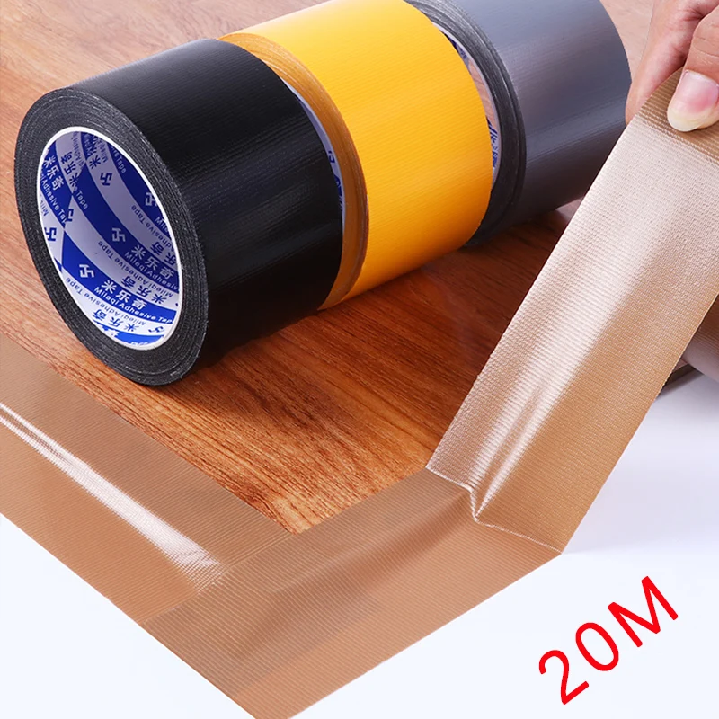 

20M Length Super Sticky Cloth Duct Tape Carpet Floor Waterproof Tape High Viscosity Adhesive Tape Multicolor DIY Decoration