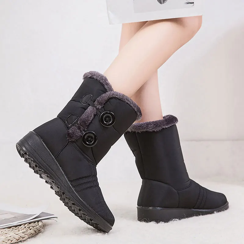 

Winter Women Ankle Boots 2020 New Women Round Toe Keep Warm Ladies Shoes Plush Snow Boot Women Shoes