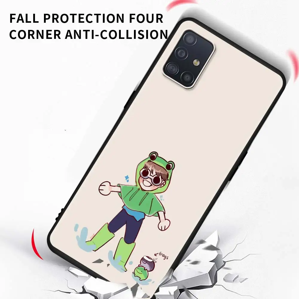 

Dream Smp Game Cartoons Case For Samsung Galaxy A51 A71 A21s A31 A12 A41 A11 A72 A52 A32 5G A01 A91 A21 Black Shell Phone Covers