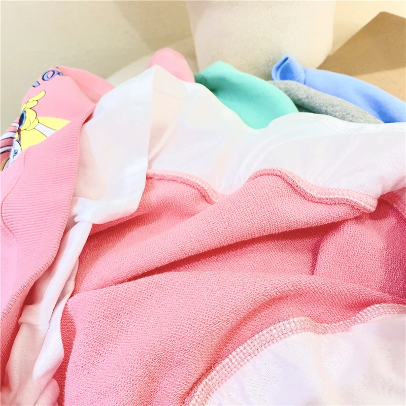 

Women Funny Cartoon Casual Sweatshirt Plus Size Long Sleeve Crewneck Terry Pullover Coats Anime Jumpers Young