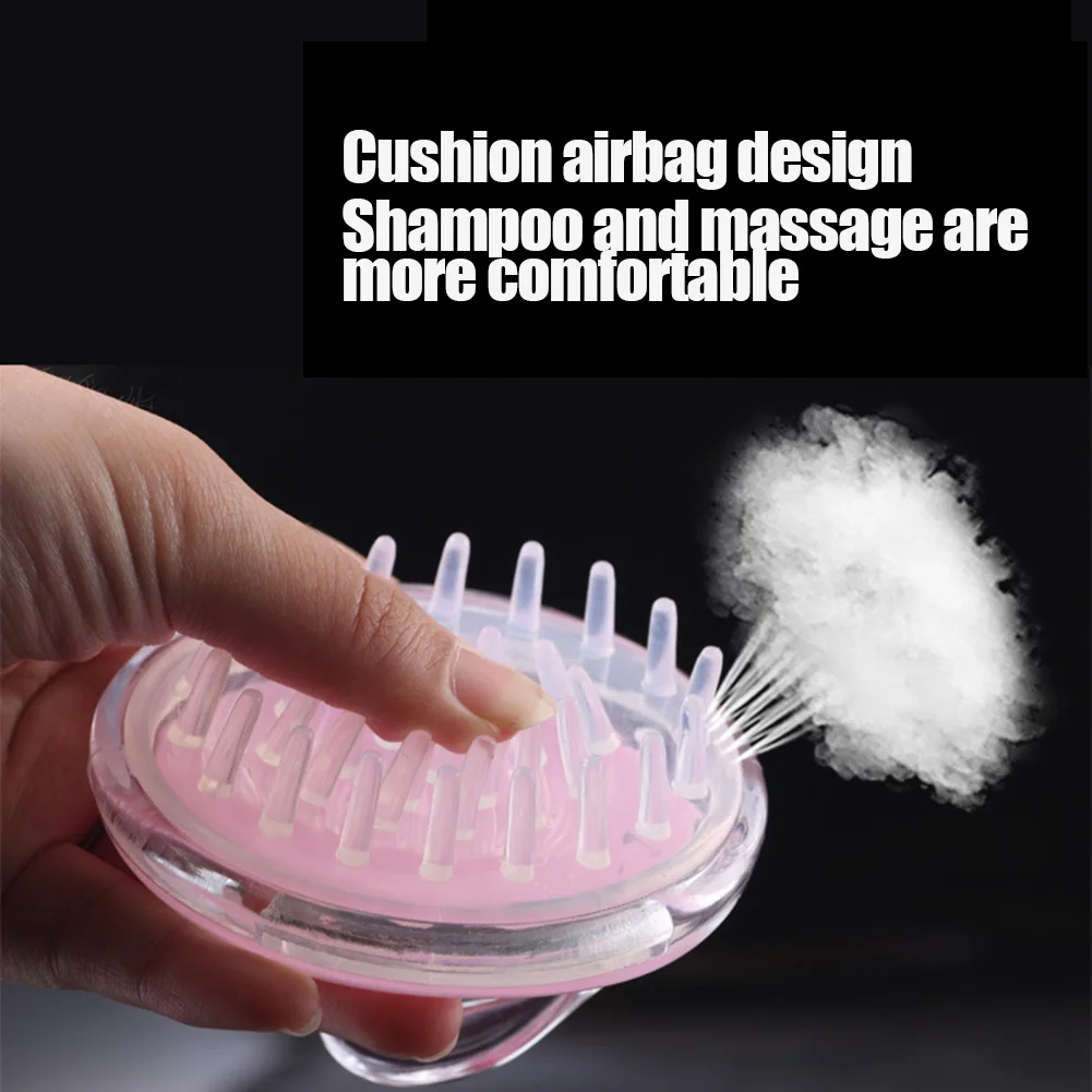 

Hair Scalp Massager Shampoo Brush Manual Head Scalp Massage Brush Soft Silicone Bristles for Scalp Care Hair Cleaning NS