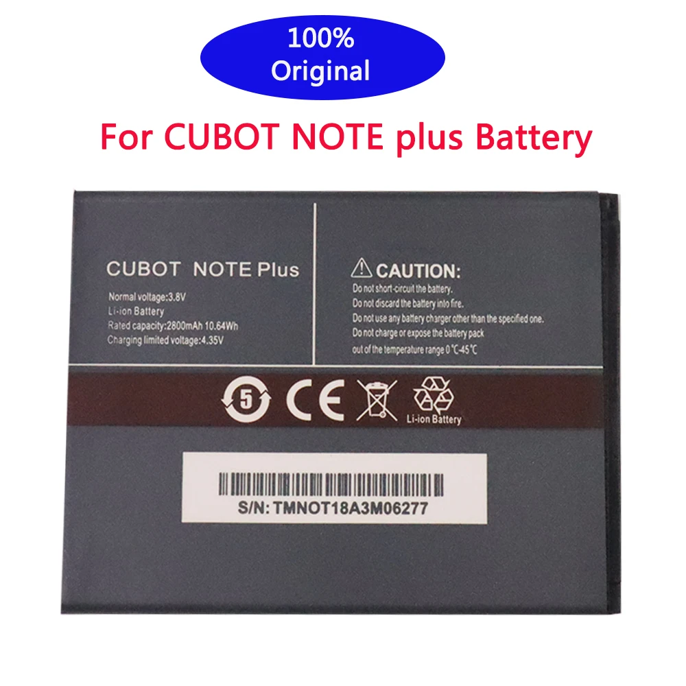 100% Новый оригинальный аккумулятор для CUBOT Note PLus 2800 мАч запасная резервная батарея