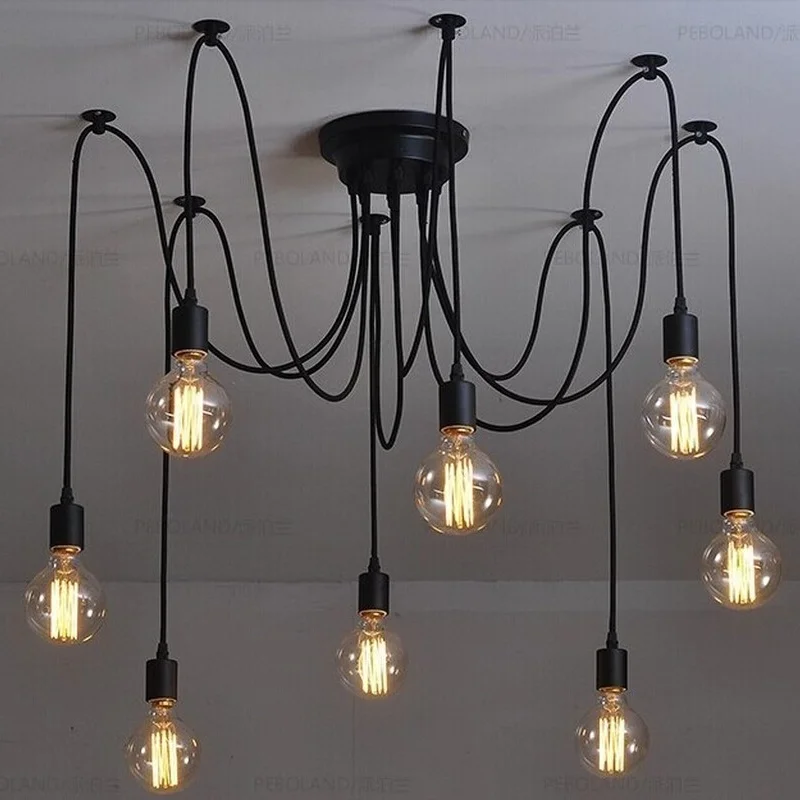 Лофт американский Промышленный Склад винтажные потолочные лампы Эдисона для