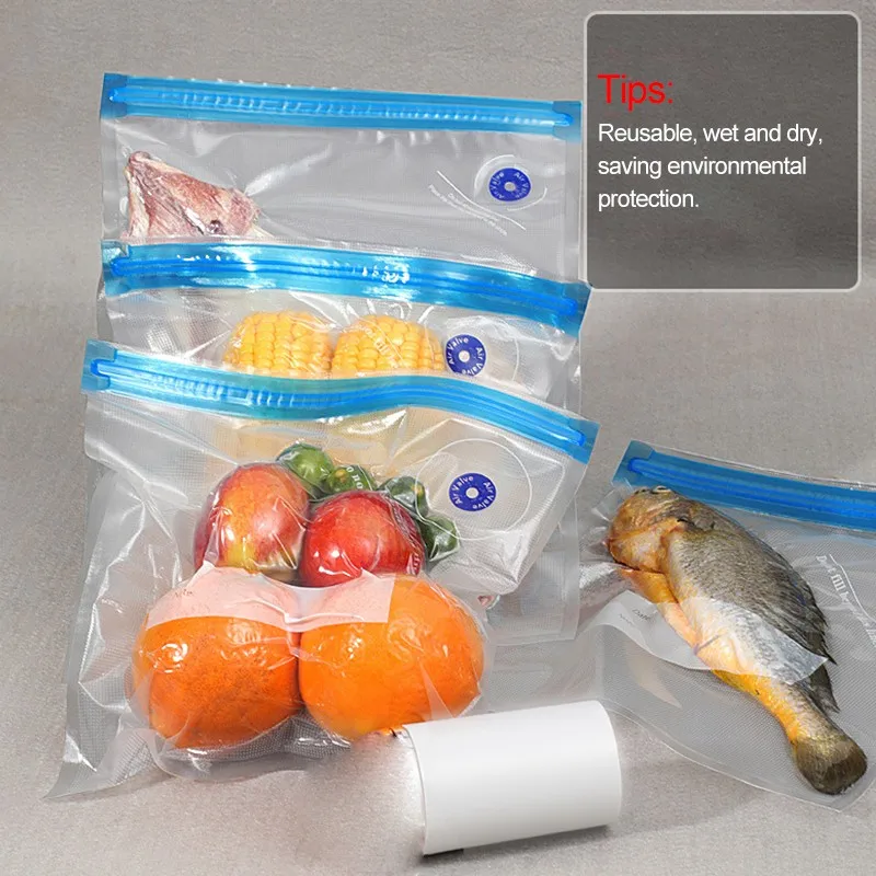 Вакуумный уплотнительный мешок для пищевых продуктов 5 шт. вакуумный пакет