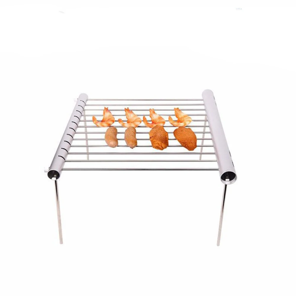 

Portable Stainless Steel BBQ Grill Folding Mini Pocket Barbecue for Home Outdoor Easily Assembled and Easily Cleaned