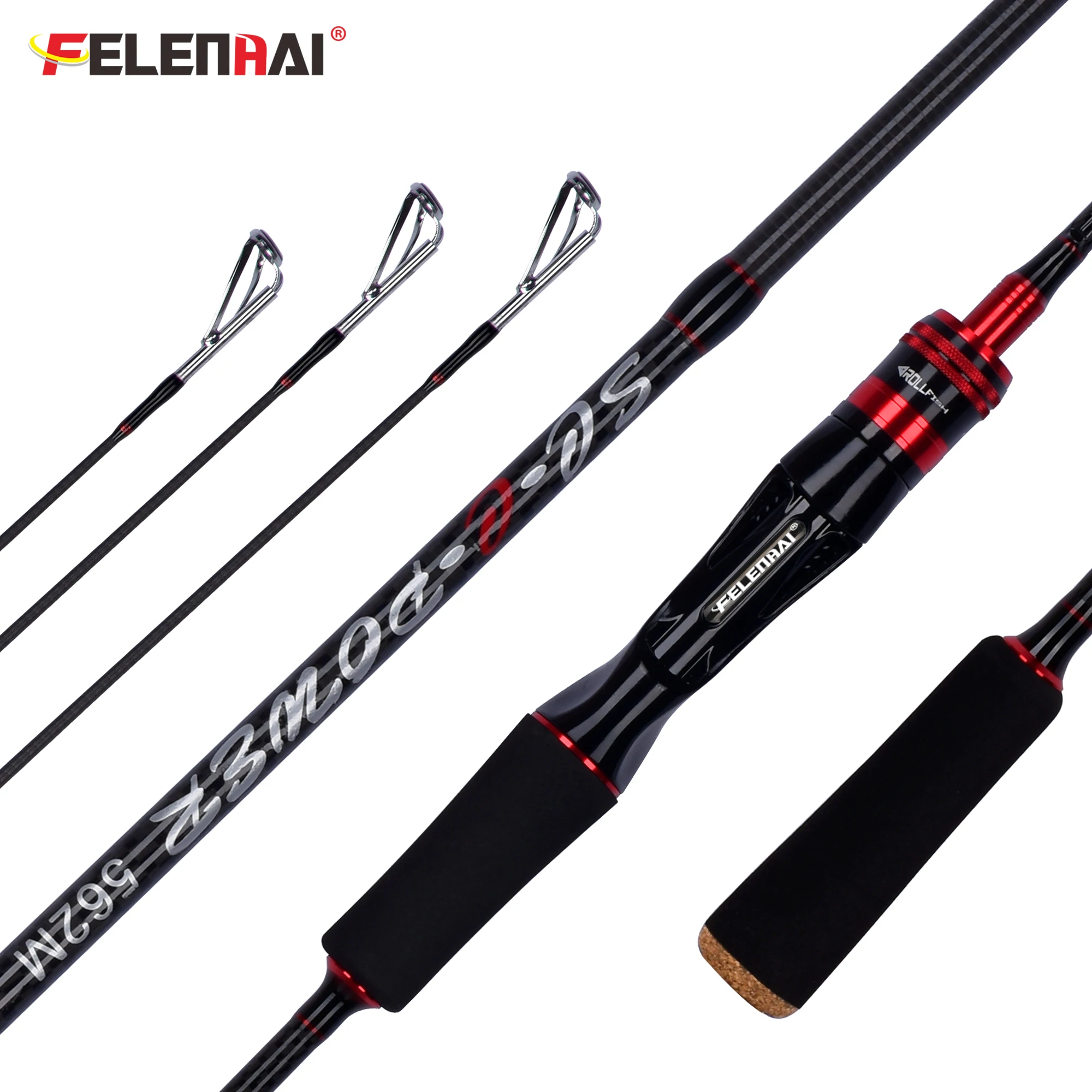 

Рыболовная удочка FELENHAI 1,68/1,8/2,1 м, 2 секции, 1/3 наконечников, 4-35 г
