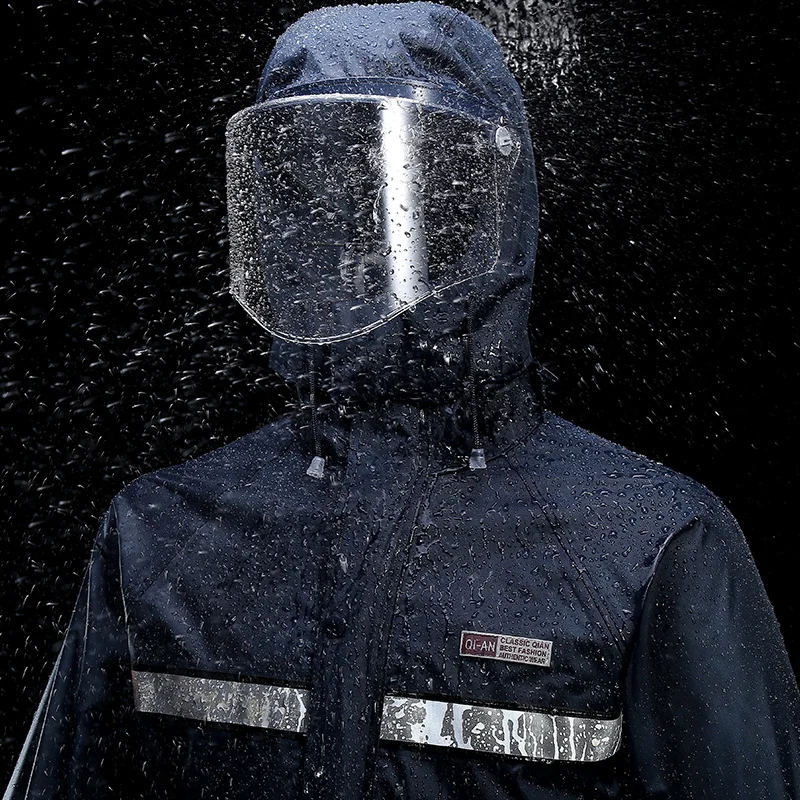 Thick Foldable Raincoat Full Cover Adults Suit Raincoat Designer Jacket Portable Waterproof Protection Pluie Rain Jacket LL50UM