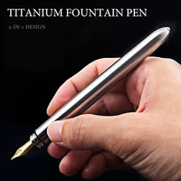 high quality 2 in 1 titanium tactical fountain pen self defense emergency glass breaker outdoor survival edc tool christmas gift