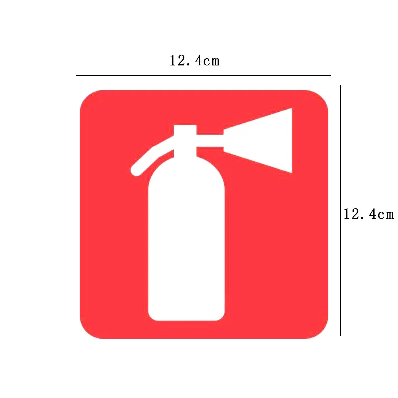

1 Piece Warning Car Sticker Fire Extinguisher Decal PVC 12.4*12.4CM