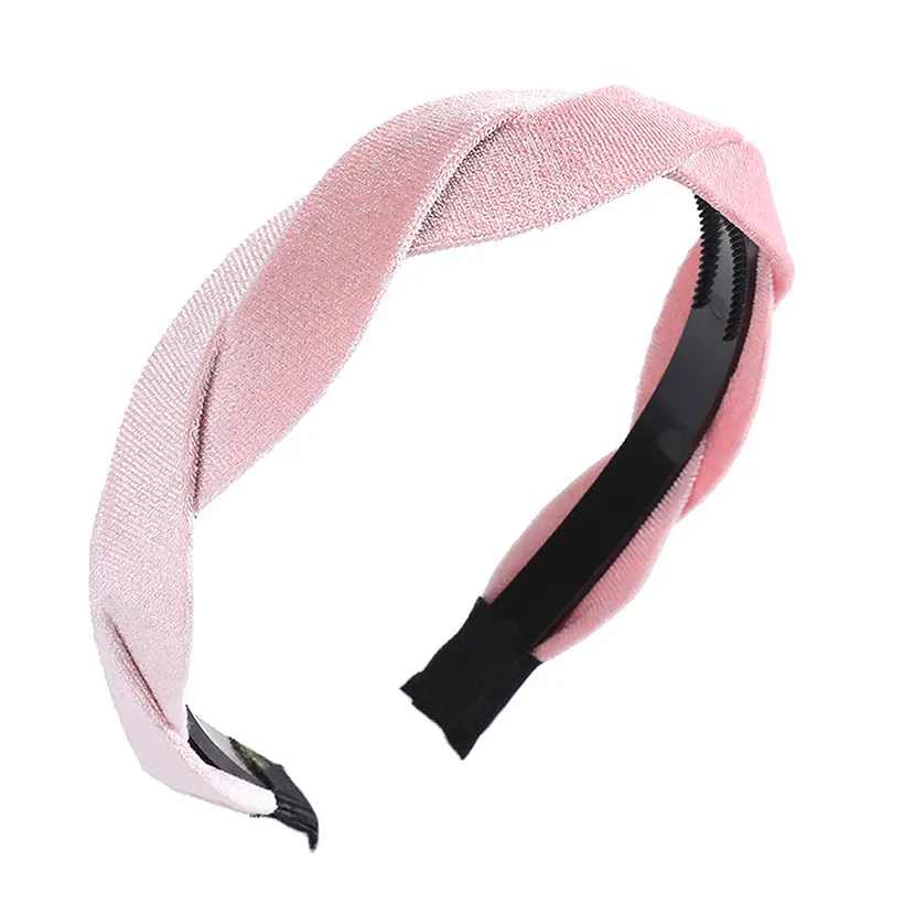 velvet 2 LEVAO Serpentine Winding Cross Headband Vintage Hairbands Bezel Turban Women Girls Hair Accessories Hair Hoop Headwear Fashion - Цвет: velvet 2