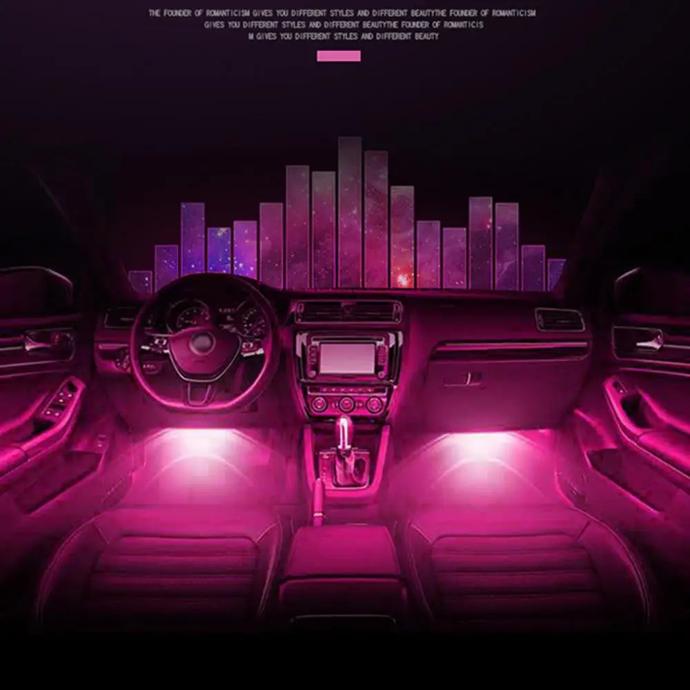 Полосы для освесветильник пола автомобиля RGB внутренняя светодиодная лампа Mazda 2 4