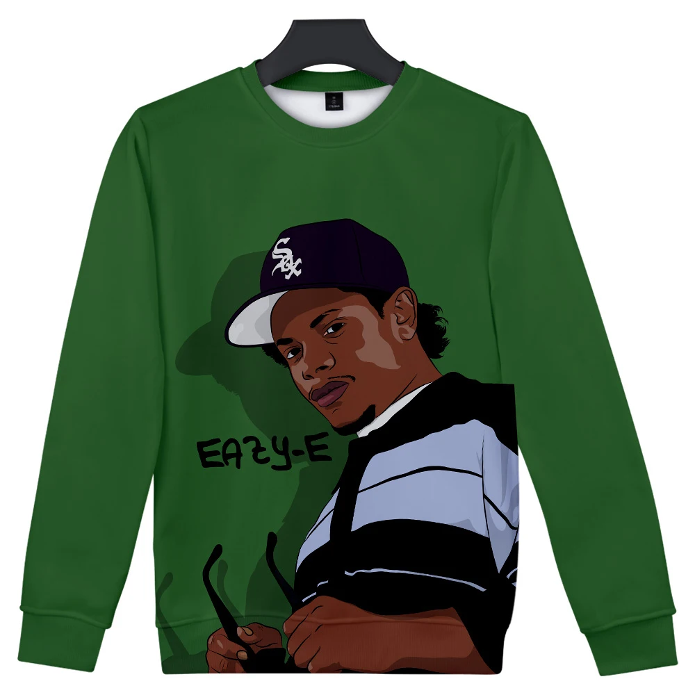 Hip hop EAZY-E 3D Sweatshirts For Men and Women O-neck Eric Lynn Wright Rap Kawaii Pullover Unisex Crew neck Tracksuit | Мужская одежда