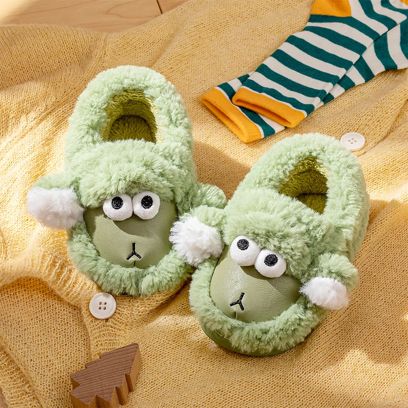 Мягкие плюшевые тапочки премиум-класса для мальчиков и девочек теплая зимняя