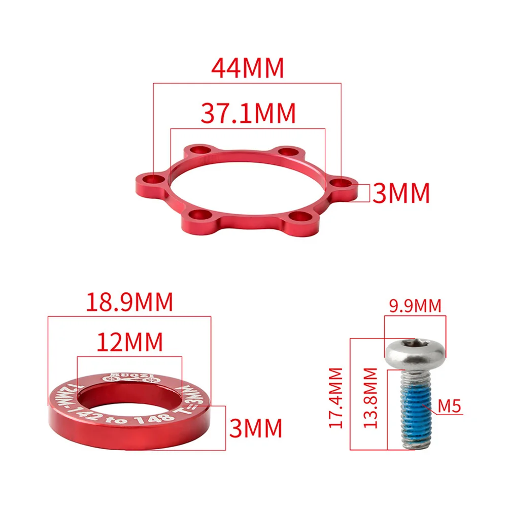 

100-110mm/142-148mm Bicycle Bike Boost Hubs Disc Brake Adapter Conversion Kit Bicycle Accessories Replacement Parts
