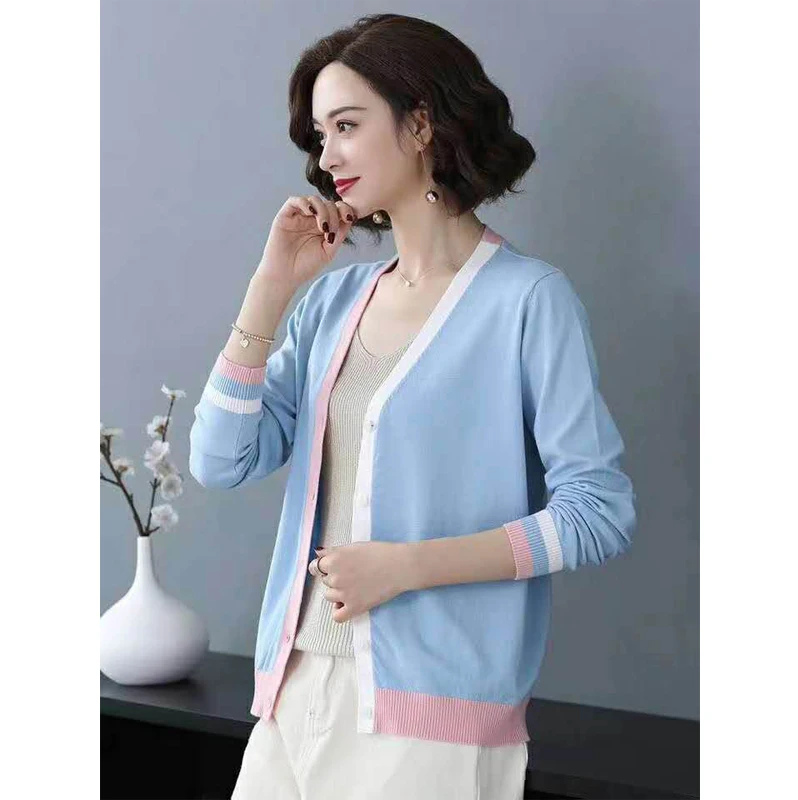 6 PCS Wholesale New Style Autumn Winter Women's long sleeve Knitted Sweater Fashion V-neck Cardigan Warm Sweaters woman sweaters 6 PCS Wholesale New Style Autumn Winter Women's long sleeve Knitted Sweater Fashion V-neck Cardigan Warm Sweaters woman sweaters