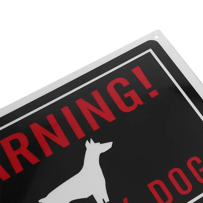 

Indoor Outdoor Use 30x20cm Aluminum Warning Security Dog Sign for Fence Gates T3LB