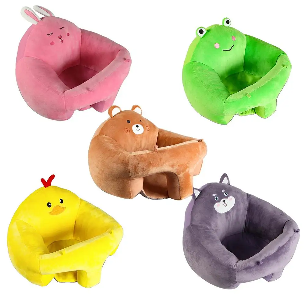 Asientos de sof&aacute; de beb&eacute;, asiento de apoyo infantil, c&oacute;modo sof&aacute; de felpa para aprender a sentarse, silla de alimentaci&oacute;n de beb&eacute; de algod&oacute;n-0
