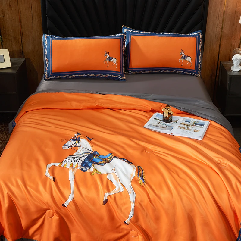 Домашний текстиль SoftTime роскошный Шелковый комплект постельного белья в римском