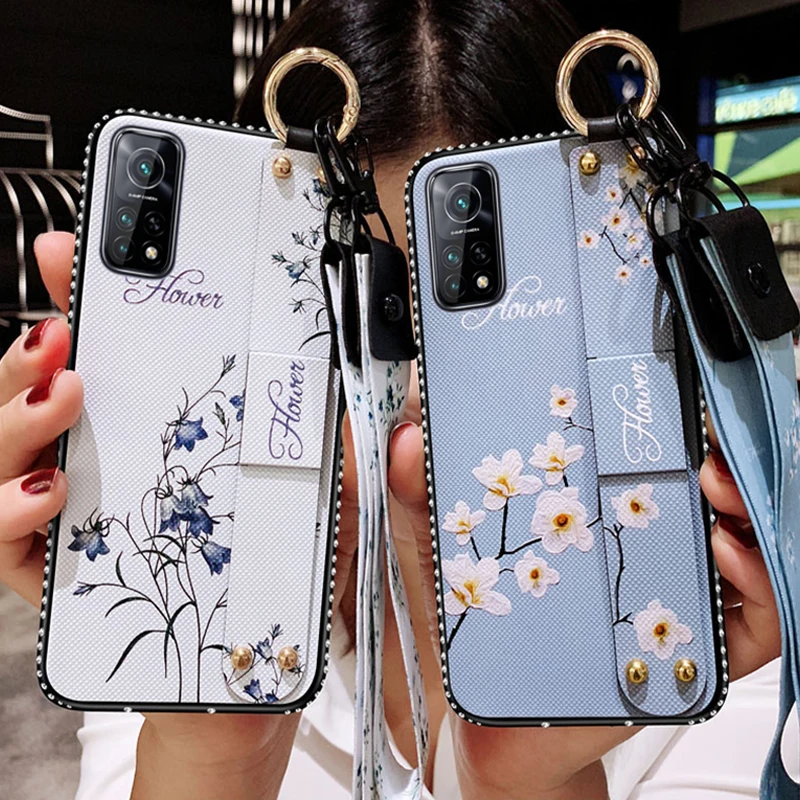 Чехол на запястье для Xiaomi 10T Pro Lite Redmi Note8T Note8Pro Note9S 9Power POCO M3 винтажный цветочный