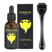 4 pcsset men beard growth kit for beard rapid growth and thickening beard growth activator serum beard roller beard comb