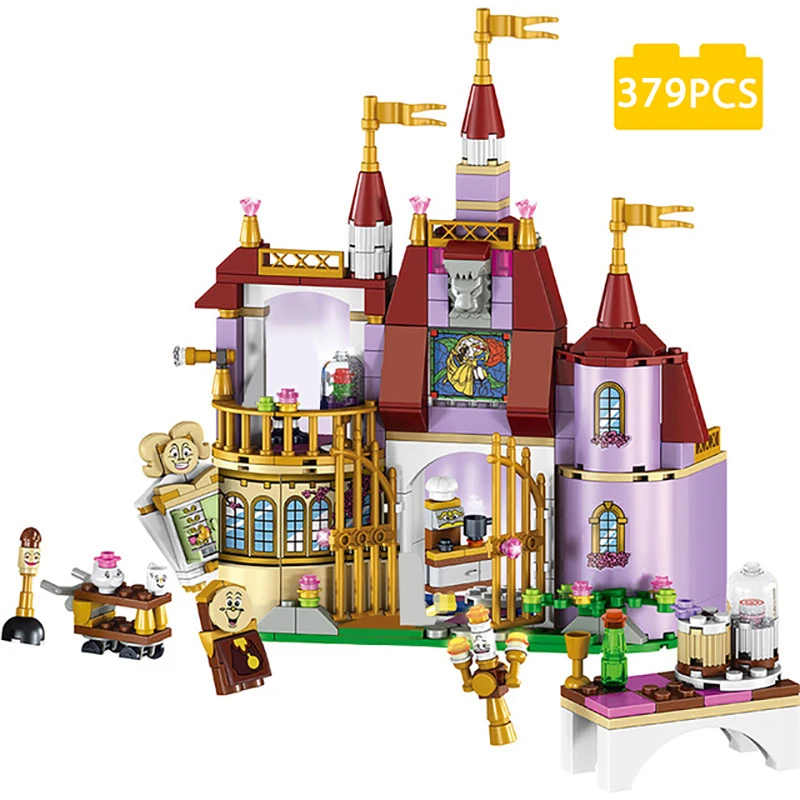 

JECKJOLLY Princess Palace Carriage Friends Girls Castle Building Blocks Bus Educational Bricks Enlightenment Toys For Kids Gifts