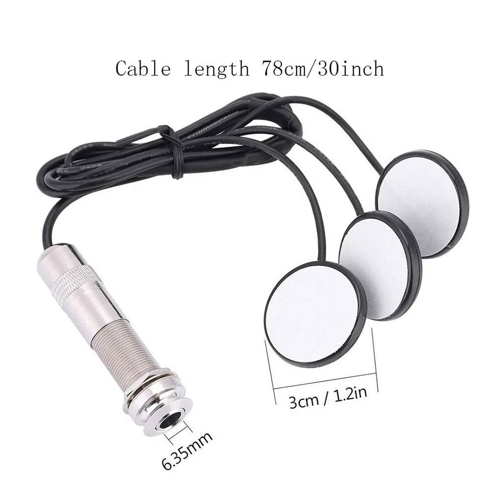 

Piezo Pickup EQ3 Transducers Piezoelectric Contact Microphone Pickup For Guitar Ukulele Violin Banjo Mandolin Y
