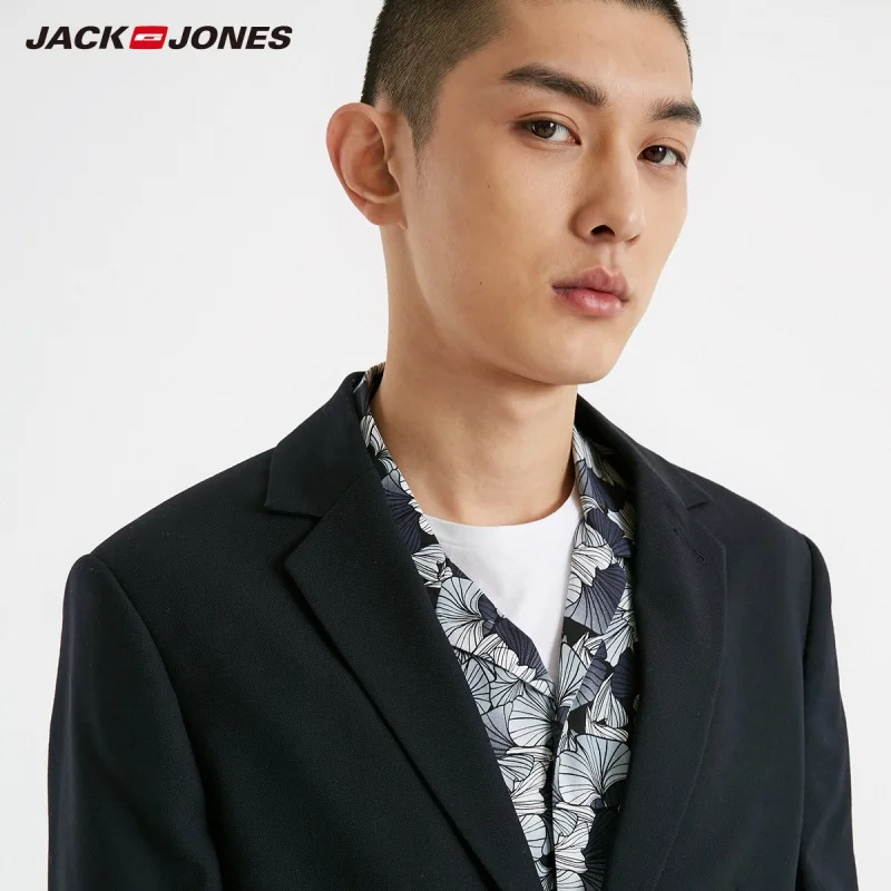JackJones Мужской приталенный модный шерстяной Повседневный Блейзер Мужская одежда