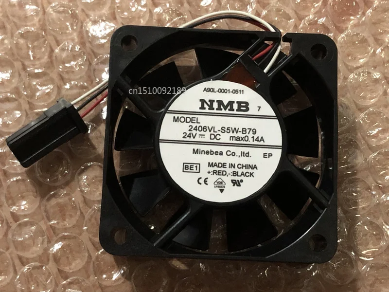 

for 2406VL-S5W-B79 BE1 Server Cooler Fan DC 24V 0.14A 60x60x15mm 3-wire