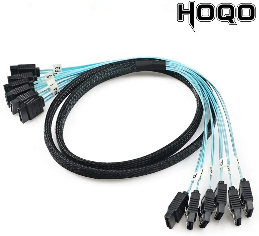 

Кабель Sata на 6Sata, кабель с 4/6 портами для настройки даты, 7-контактный кабель Sata Sas, 6 Гбит/с Sata на Sata HDD, шнур для майнинга сервера