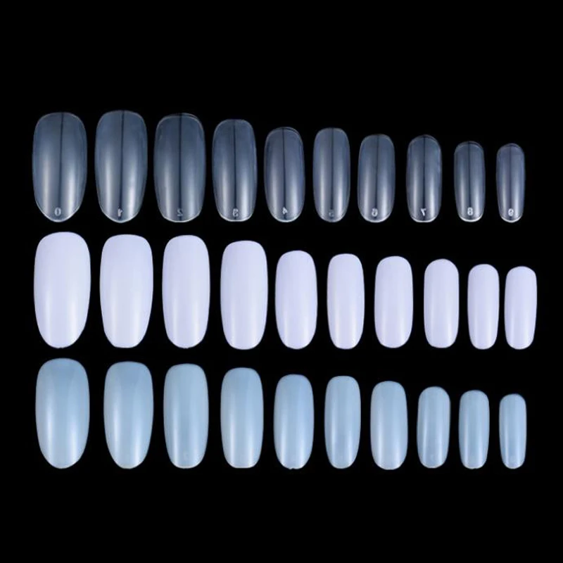 ABS Nail Art High Quality Durable Natural 100 Pieces Boxed Exquisite Strong Fit Woman Lady Oval Nails Full Paste Fake | Красота и