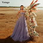 Женское вечернее платье-корсет Verngo, лавандовое блестящее длинное платье с бретелями, ТРАПЕЦИЕВИДНОЕ, для особых случаев, 2021