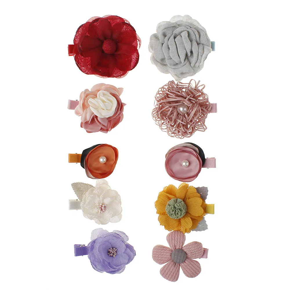 Заколки для волос Детские Шпилька-бант с цветами 10 шт./компл. |