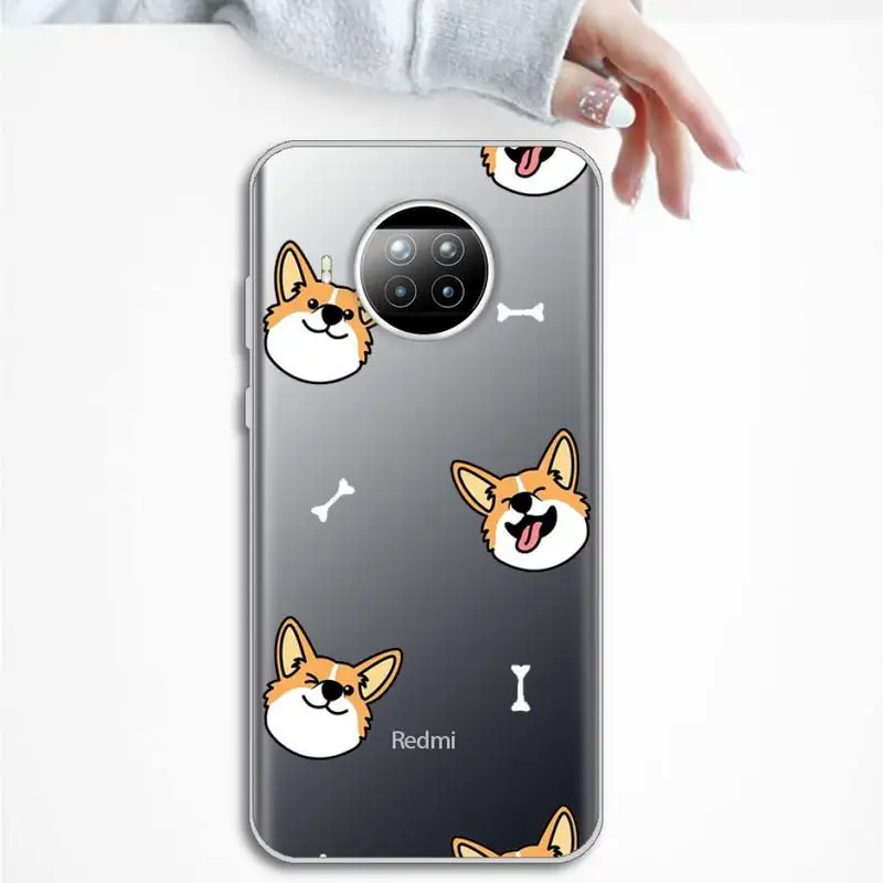 

Corgi Phone Case Transparent Clear for Xiaomi Redmi note 10 t 8 9 pro lite 11