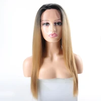 heat resistant futura fiber hair wigs highlight synthetic lace front wig long silky straight synthetic wigs for black women