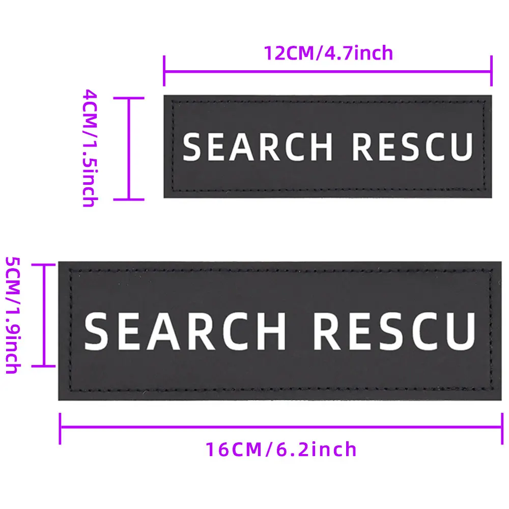 

Personalized ID Tag Pet Harness Labels Reflective Luminous Colorful DIY Name Logo Custom Dog Chest Strap Harness Name Tag