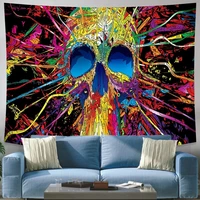 skeleton colorful tapestry sun moon mandala white black wall hanging celestial wall tapestry hippie wall carpets dorm decor wall