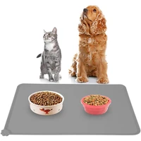 waterproof pet mat for dog cat solid color silicone pet food pad pet bowl drinking mat dog feeding mat placemat easy washing
