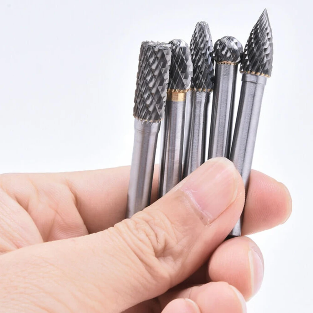 

6mm shank Rotary Tools Point Bits Grinder Double cut Deburring Cutting