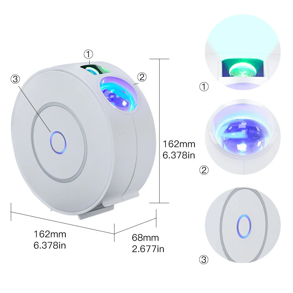 저렴한 스마트 별이 빛나는 프로젝터 갤럭시 야간 조명 바다 파도 장식 생일 파티 웨딩 무대 Alexa Google 홈과 함께 작동