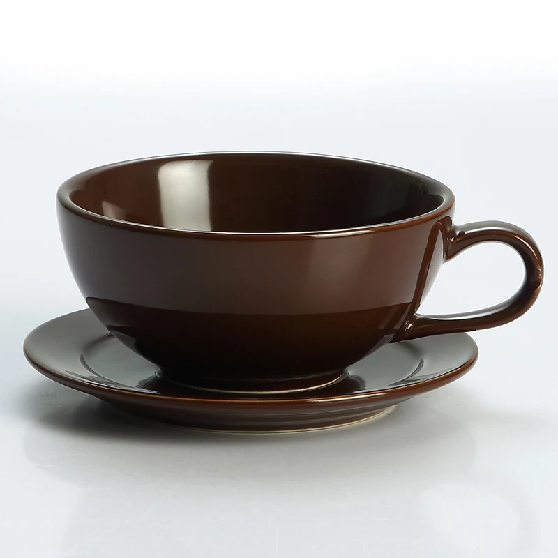 COFFEE Новая керамическая кофейная чашка в скандинавском стиле с поддоном, 250 мл, одиночная глазурь, керамическая кофейная чашка, блюдце, набор, чашка для латте, капучино, молочный чай - Цвет: COFFEE
